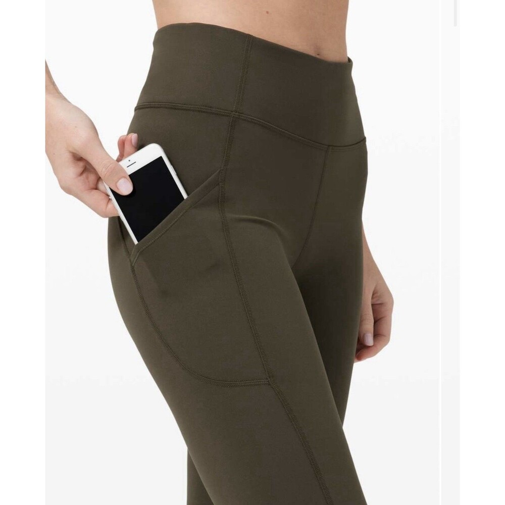Lululemon Invigorate High Rise Tight 25” Leggings In Dark Olive Women’s Size 10